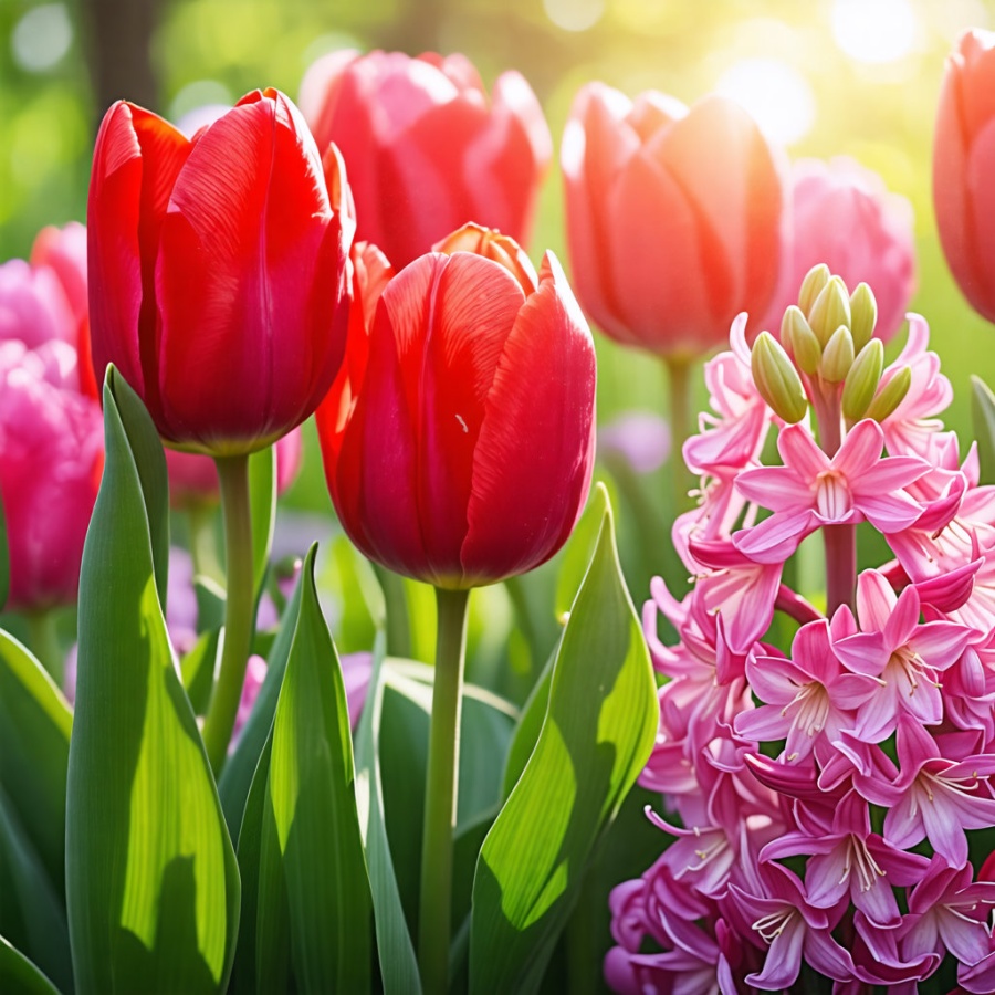 Tulip / Hyacinth Mixed Bulbs Red Fondant